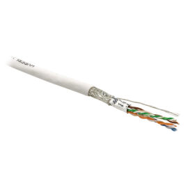 Кабель SF/UTP 4 пары, Кат.6, внутр., 0,48мм, LSZH, серый, 500м, Hyperline SFUTP4-C6-P26-IN-LSZH-GY-500