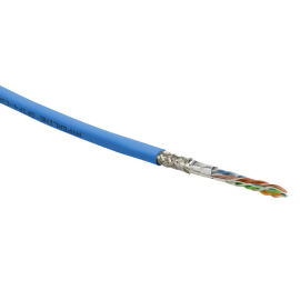 Кабель SF/UTP 4 пары, Кат.5e, внутр., 0,51мм, PVC, синий, 305м, HL SFUTP4-C5E-S24-IN-PVC-BL-305