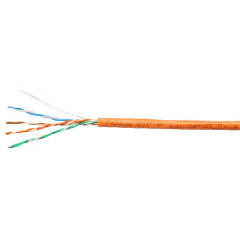 Кабель UTP 4 пары, Кат.5е, внутр., 0,50мм, PVC, оранж., 100м, Cabeus UTP-4P-Cat.5e-SOLID-OR-100