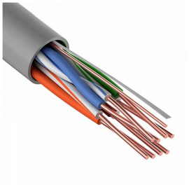 Кабель UTP 4 пары, Кат.5e, внутр., 0,48мм, CCA, PVC, серый, 305м, PROconnect 01-0043-2