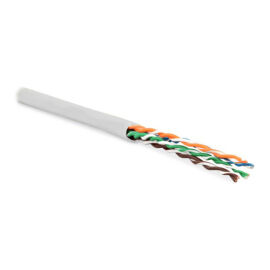 Кабель UTP 4 пары, Кат.5e, внутр., 0,60мм, PVC, белый, 100м, Hyperline UUTP4-C5E-P24-IN-PVC-WH-100