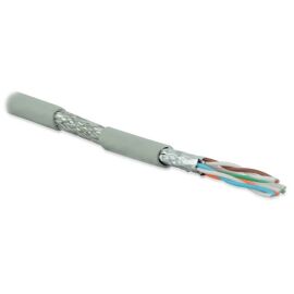 Кабель S/FTP 4 пары, Кат.6a, внутр., 0,56мм, LSZH, серый, 500м, Hyperline SFTP4-C6A-S23-IN-LSZH-GY-500