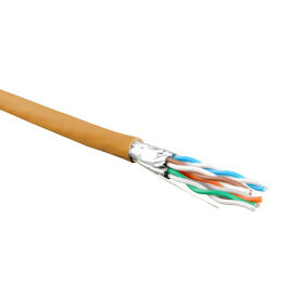 Кабель FTP 4 пары, Кат.6, внутр., 0,55мм, LSZH, оранжевый, 500м, Hyperline UFTP4-C6-S23-IN-LSZH-OR-500