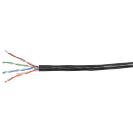 Кабель UTP 4 пары, Кат.5e, внеш., 0,48мм, LDPE, черный, 305м, ШПД, ITK BC3-C5E04-139