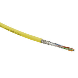 Кабель SF/UTP 4 пары, Кат.5e, внутр., 0,51мм, PVC, жёлтый, 305м, HL SFUTP4-C5E-S24-IN-PVC-YL-305