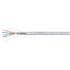 Кабель SF/UTP 4 пары, Кат.5e, внутр., 0,50мм, PVC, серый, 305м, Cabeus SFTP-4P-Cat.5e-SOLID-GY