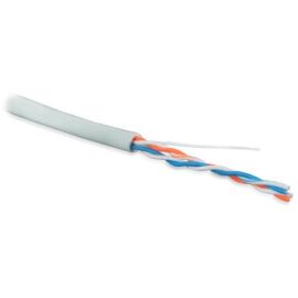 Кабель UTP 2 пары, Кат.5, внутр., 0,51мм, PVC, серый, 500м, Hyperline UUTP2-C5-S24-IN-PVC-GY-500