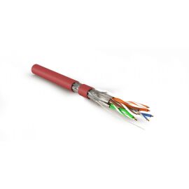 Кабель S/FTP 4 пары, Кат.7, внутр., 0,56мм, LSZH, красный, 500м, Hyperline SFTP4-C7-S23-IN-LSZH-RD-500