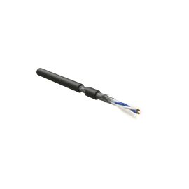 Кабель SF/UTP 1 пара, внутр., 0,76мм, PVC, черный, 500м, Hyperline RS-SF-1x2x22/7-PVC-BK-500