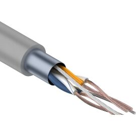 Кабель FTP 2 пары, Кат.5e, внутр., 0,48мм, PVC, серый, 305м, REXANT 01-0125