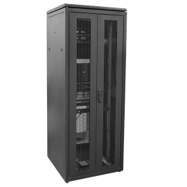 Шкаф напольный 19", 47U, 750х800мм, двери перф. расп., черный, LINEA N, ITK LN05-47U78-P2P-SBZ