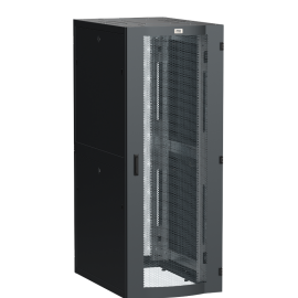 Шкаф напольный 19", 48U, 800х1200мм, перед. двухст. перфор..дверь, задн. перф.,черный, LINEA S, ITK LS05-48U82-2PP НЕКОНДИЦИЯ (потертости на внутренний стенке)