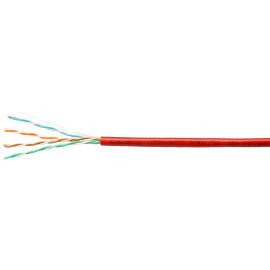 Кабель UTP 4 пары, Кат.5e, внутр., 0,50мм, PVC, красный, 305м, Cabeus UTP-4P-Cat.5e-SOLID-RD