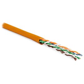 Кабель UTP 4 пары, Кат.5e, внутр., 0,60мм, LSZH, оранжевый, 305м, Hyperline UUTP4-C5E-P24-IN-LSZH-OR-305