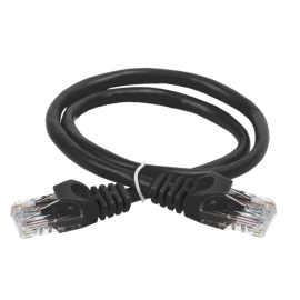 Патч-корд UTP 4 пары, Кат.5e, 2хRJ45, 10м, черный, PVC, ITK PC09-C5EU-10M