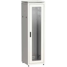 Шкаф напольный 19", 33U, 600х800мм, стекл. дверь, серый, LINEA N, ITK LN35-33U68-G