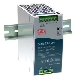 Блок питания на DIN-рейку 24В, 10А, 240Вт, Mean Well SDR-240-24