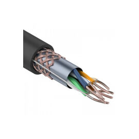Кабель S/FTP 4 пары, Кат.5e, внеш., 0,52мм, PE, черный, 305м, REXANT 01-0344
