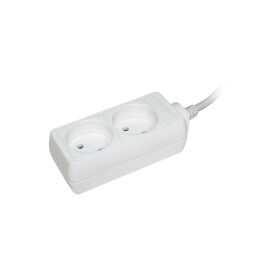 Удлинитель 2 места, 2Р/1,5 м, 2х0,75мм2, 10А/250В, IEK WYP10-06-02-01-N