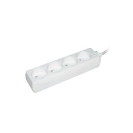 Удлинитель 4 места, 2Р/1,5 м, 2х0.75мм2, 10А/250В, IEK WYP10-06-04-01-N