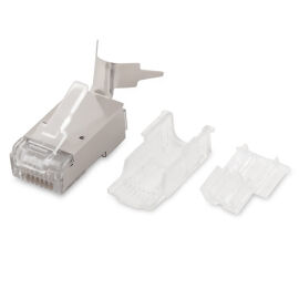 Коннектор (разъем) RJ-45, FTP, кат.6a, уп.50шт, Hyperline PLUG-8P8C-UV-C6A-SH-50