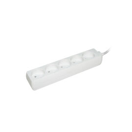 Удлинитель 5 мест, 2Р/3м, 2х0.75мм2, 10А/250В, IEK WYP10-06-05-03-N