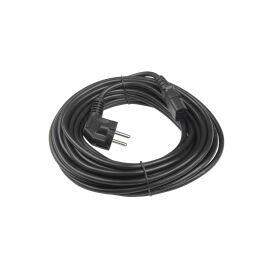 Кабель электропитания (сетевой) 3х1мм², 10А, C13-Schuko, вил.угл., чер, 10м, Hyperline PWC-IEC13-SHM-10-BK