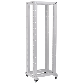Стойка двухрамная 19", 47U, 600х600мм, на роликах, серая, ITK LF35-47U66-2R