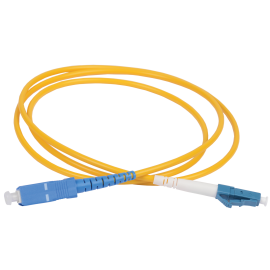 Шнур оптический LC/UPC-SC/UPC, SM, 50м, Simplex, желтый, ITK FPC09-LCU-SCU-C1L-50M