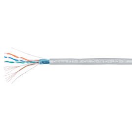 Кабель FTP 4 пары, Кат.5е, внутр., 7х0,16мм, LSZH, серый, 305м, Cabeus FTP-4P-Cat.5e-PATCH-LSZH-GY