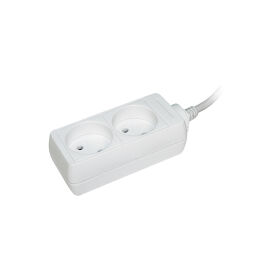 Удлинитель 2 места, 2Р/5 м, 2х0,75мм2, 10А/250В, IEK WYP10-06-02-05-N
