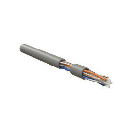 Кабель UTP 4 пары, Кат.6, внутр., 0,43мм, PVC, серый, 500м, Hyperline IUUTP4-C6-S23/1-FRPVC-GY