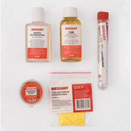 Набор К5 для пайки REXANT универсальный (припой, губка, канифоль, флюс СКФ, флюс ОК), REXANT 09-3745