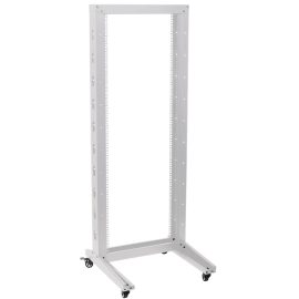 Стойка однорамная 19", 37U, 600х600мм, на роликах, серая, LINEA F, ITK LF35-37U66-1R