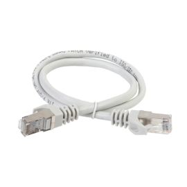 Патч-корд FTP 4 пары, Кат.5е, 2хRJ45, 1м, серый, PVC, ITK PC01-C5EF-1M
