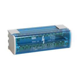 Шины на DIN-рейку в корпусе (кросс-модуль) ШНК 2х15 L+PEN, IEK YND10-2-15-125