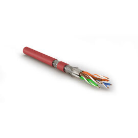 Кабель S/FTP 4 пары, Кат.8.1, внутр., 0,60мм, LSZH, красный, 500м, HL SFTP4-C8.1-S23-IN-LSZH-RD-500
