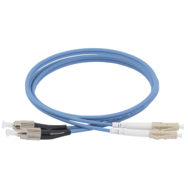 Шнур оптический FC/UPC-LC/UPC, MM 50/125, 2м, Duplex OM4, маджента, ITK FPC5004-FCU-LCU-C2L-2M