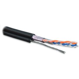 Кабель FTP 2 пары, Кат.5, внеш., 0,51мм, PE, черный, 500м, Hyperline FUTP2-C5-S24-SW-OUT-PE-BK-500