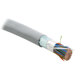 Кабель FTP 100 пар, Кат.3, внутр., 0,51мм, PVC, серый, Hyperline FUTP100-C3-S24-IN-PVC-GY