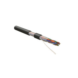 Кабель UTP 12 пар, Кат.5, внеш., 0,51мм, PE, чёрный, 500м, Hyperline UUTP10W-C5-S24-OUT-PE-BK