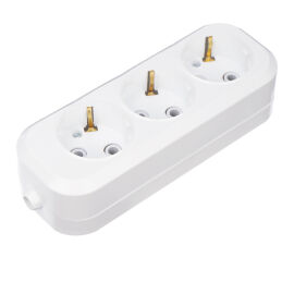 Розетка 3 гнезда, с заземлением, REXANT 11-8704