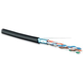 Кабель FTP 4 пары, Кат.5e, внеш., 0,51мм, LSZH, чёрный, 500м, Hyperline FUTP4-C5E-S24-OUT-LSZH-BK-500