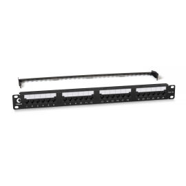 Патч-панель 1U, 19'', 24хRJ45, UTP, кат.5e, Dual IDC, с каб. орган., Cabeus PL2-24-Cat.5e-Dual IDC