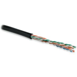 Кабель UTP 4 пары, Кат.5e, внеш., 0,51мм, PE, чёрный, 500м, Hyperline UUTP4-C5E-S24-OUT-PE-BK-500