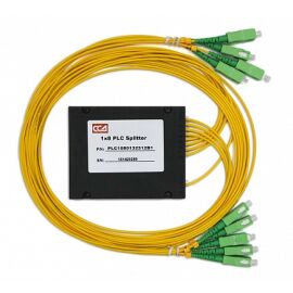 Делитель оптический PLC, 1х8, 100х80х10мм, 3,0мм, SC/APC, ССД 130602-00261 (130602-00450)