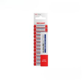 Батарейка алкалиновая AAA/LR03, 1,5В, уп.12шт, REXANT 30-1011