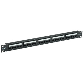 Патч-панель 1U, 19'', 25хRJ12, UTP, кат.3, 110 IDC, ITK PP25-1UC03U-110