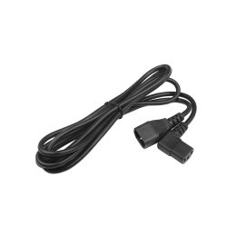 Кабель электропитания (сетевой) 3х1мм², 10А, C14-C13, вил.угл, черн, 3м, Hyperline PWC-IEC13A-IEC14-3.0-BK