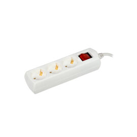 Удлинитель 3 места, 2P+PE, 10А, 250В, 3х1мм2, 7м, GENERICA WYP10-10-03-07-ZK-G
